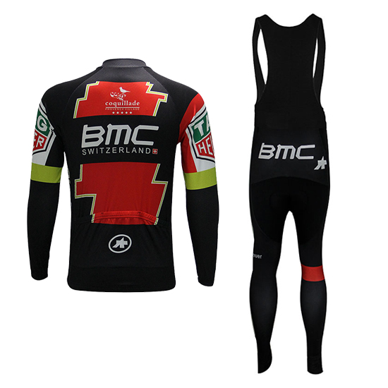 Maglia BMC Manica Lunga 2017 rosso e verde - Clicca l'immagine per chiudere